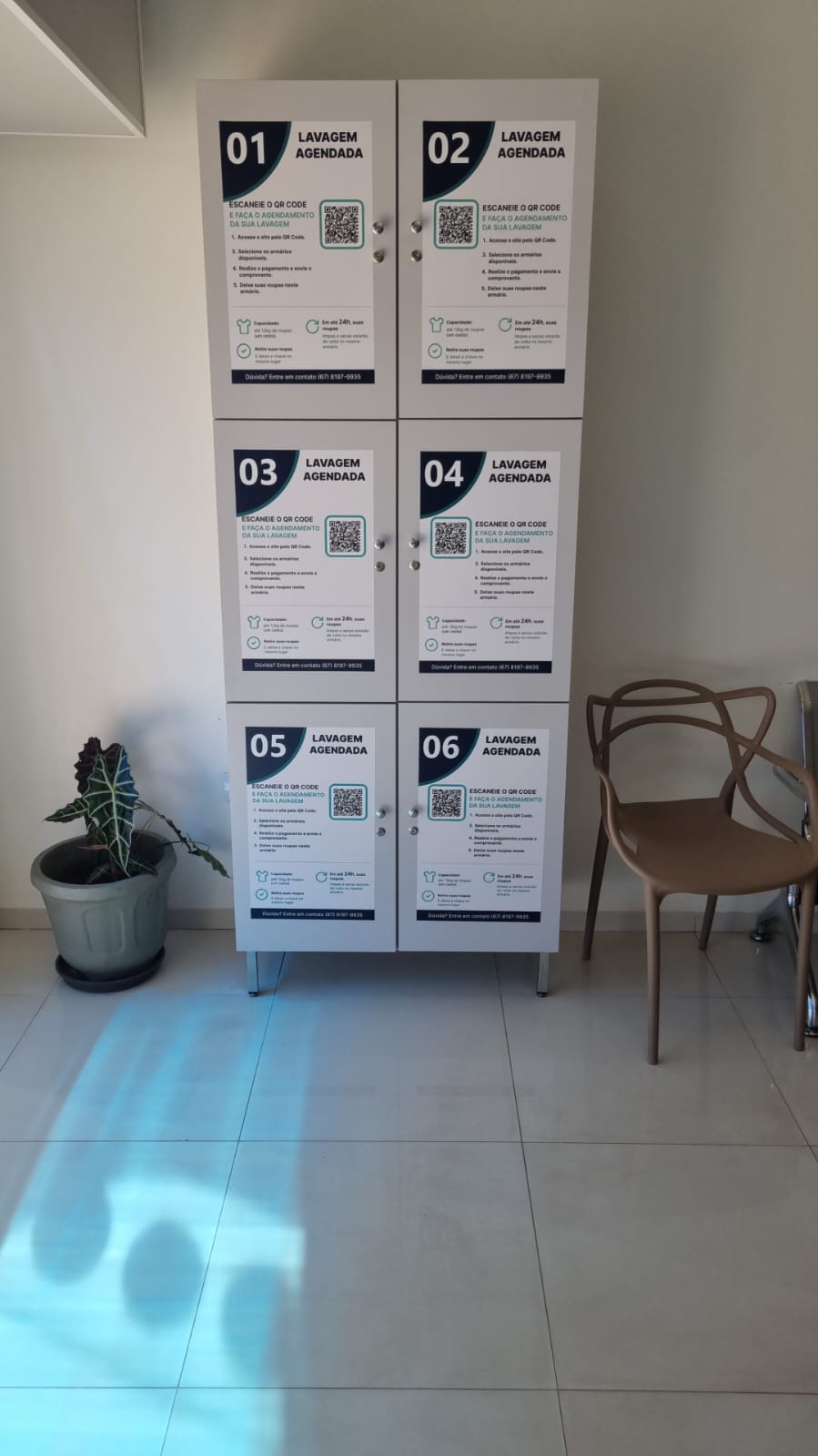 Armários da Clean Life para depósito das roupas